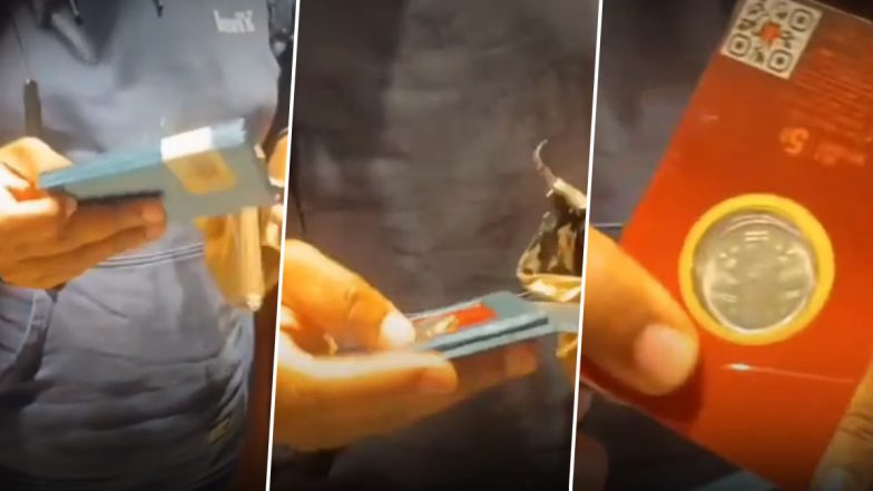 VIDEO: ऑनलाइन मंगवाया 5 ग्राम का सोने का सिक्का, पैकेट के अंदर से निकला 1 रूपए का कॉइन, शख्स हुआ शॉक, बेंगलुरु का वीडियो आया सामने