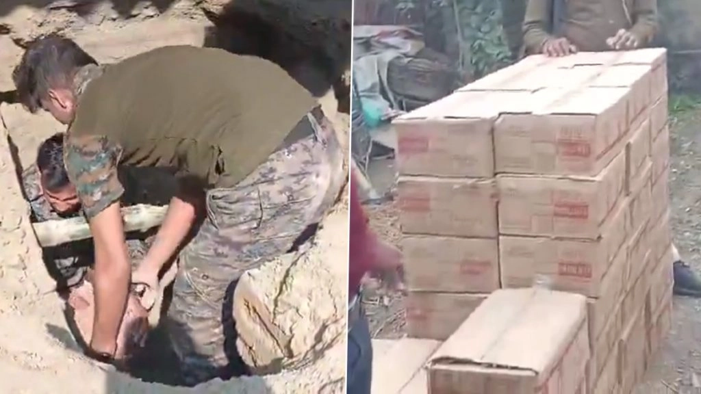 बिहार के समस्तीपुर में जमीन के नीचे तहखाना बनाकर रखी गई थी अंग्रेजी शराब.