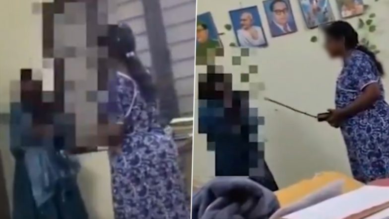 Telangana Shocker: दलित हॉस्टल की वार्डन ने छात्रा के साथ की जमकर मारपीट, तेलंगाना के जयशंकर भूपालपल्ली ज़िले का वीडियो आया सामने: VIDEO