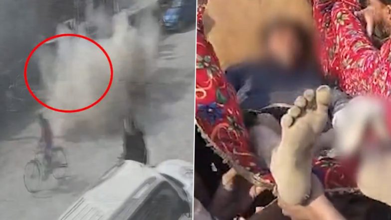 VIDEO: हवा भरते समय फटा बस का टायर, 50 फीट दूर गिरा युवक, गंभीर रुप से हुआ घायल, मध्य प्रदेश के रीवा का सीसीटीवी आया सामने
