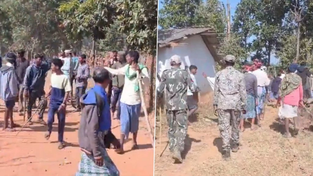 छत्तीसगढ़ के पुसागांव में ईसाई लोगों के घरों पर लोगों ने की तोड़फोड़.