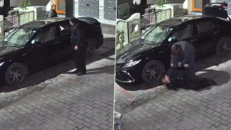 VIDEO: कार से उतरते ही कारोबारी को आया हार्ट अटैक, दुसरे शख्स ने CPR देकर बचाई जान, हापुड़ का सीसीटीवी आया सामने