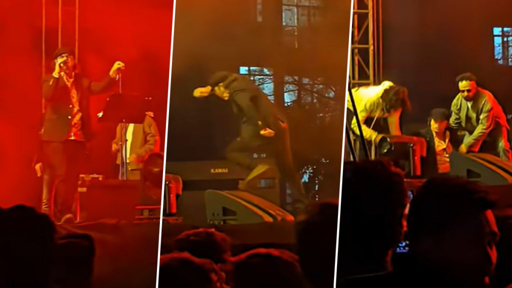 AIIMS भोपाल में लाइव परफॉर्मेंस के दौरान सिंगर मोहित चौहान स्टेज से लड़खड़ाकर गिरे, शो कुछ समय के लिए रोकना पड़ा