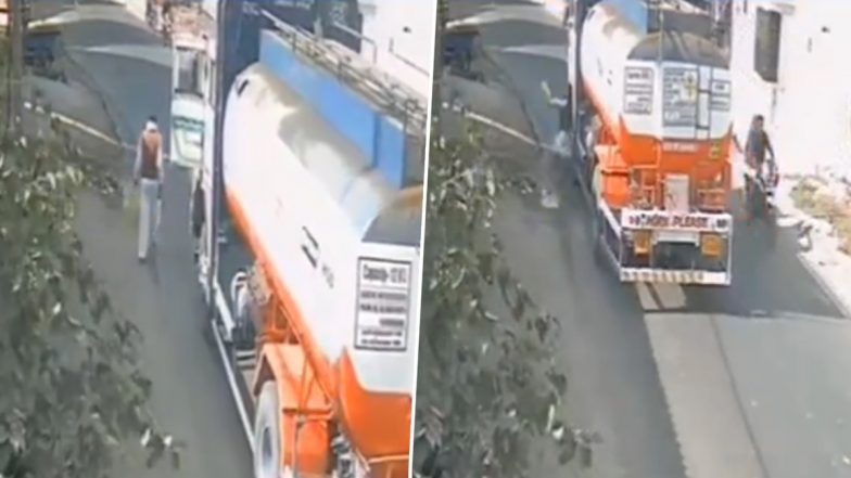 Badaun Road Accident: जिस टैंकर से उतरा, उसी से हुई मौत.. बदायूं में पीछे से वाहन ने शख्स को कुचला: VIDEO