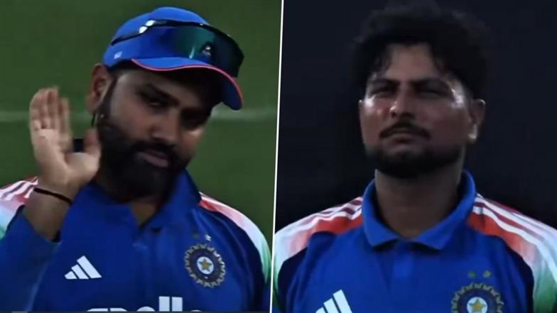 IND vs SA 3rd ODI 2025: कुलदीप यादव ने फिर की DRS में गलती, रोहित शर्मा का मजेदार रिएक्शन वायरल, फैंस बोले, &lsquo;Hitman always knows!&rsquo; देखें वीडियो