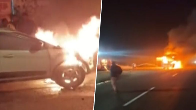 Mumbai Car Fire Video: मुंबई के कांदिवली में चलते वाहन में लगी भीषण आग, धू-धू कर जलती दिखी