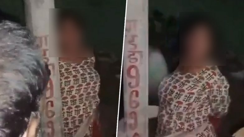 Haridwar Shocker: इंसानियत शर्मसार! मानसिक रूप से बीमार महिला को खंबे से बांधकर पीटा, पुलिस ने 6 पर किया मामला दर्ज: VIDEO