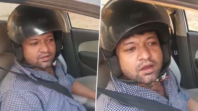 VIDEO: गजब है! हेलमेट नहीं पहनने के कारण कार सवार स्कूल संचालक का काट दिया चालान, आगरा पुलिस की लापरवाही आई सामने
