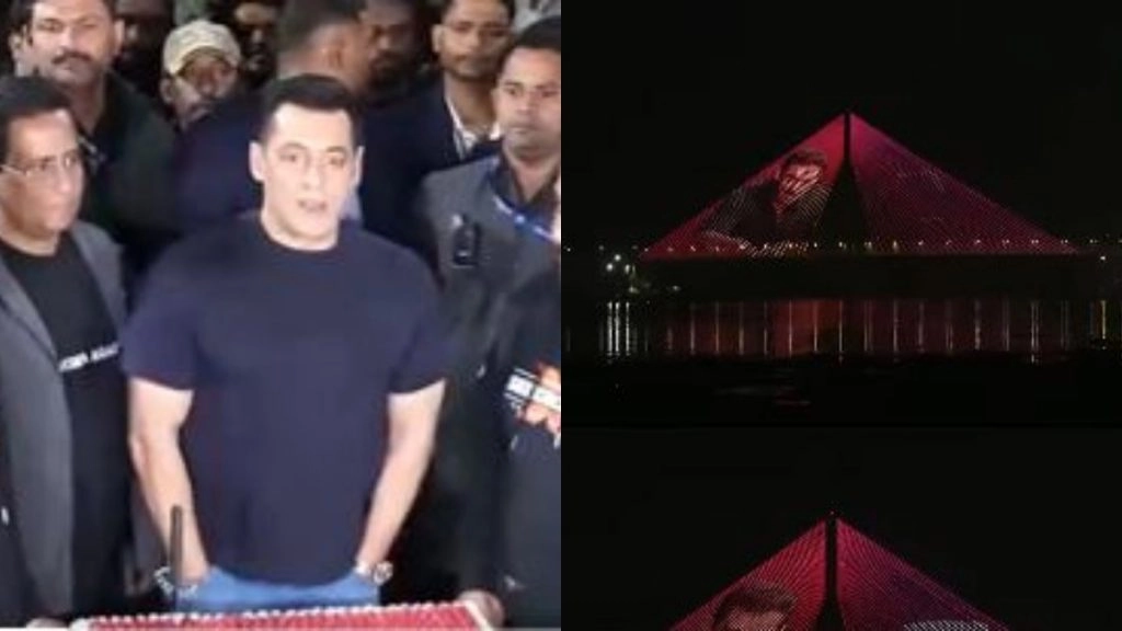 Salman Khan Birthday: 60 साल के हुए भाईजान! सलमान खान के बर्थडे पर रंग-बिरंगी लाइटों से जगमगा उठा मुंबई का बांद्रा-वर्ली सी लिंक (Watch Video)