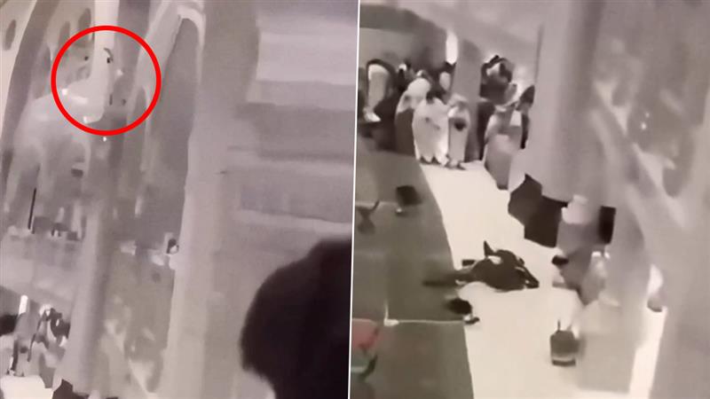 Saudi Arabia: मक्का की ग्रैंड मस्जिद में युवक ने ऊपरी मंजिल से कूदकर की आत्महत्या की कोशिश, बचाने के प्रयास में सुरक्षा गार्ड घायल, डरावना वीडियो आया सामने
