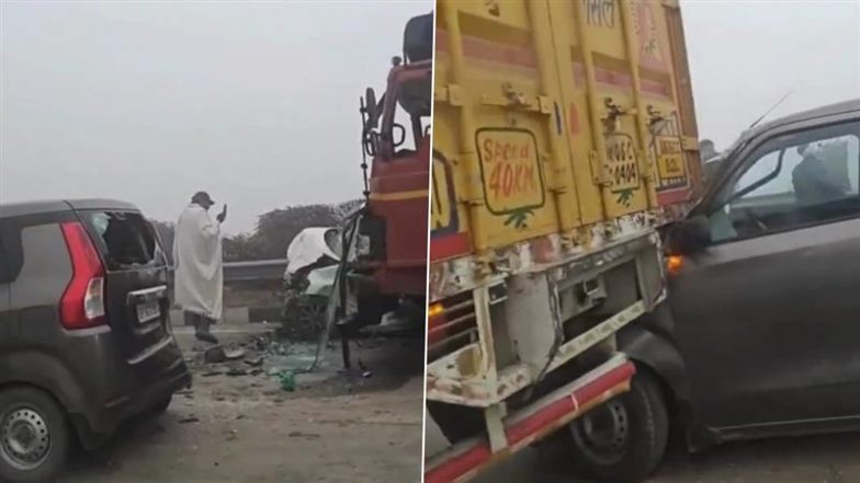 Delhi Fog: घने कोहरे के कारण नोएडा एक्सप्रेस वे पर कई गाड़ियां आपस में टकराईं, कई लोग हुए घायल (Watch Video)