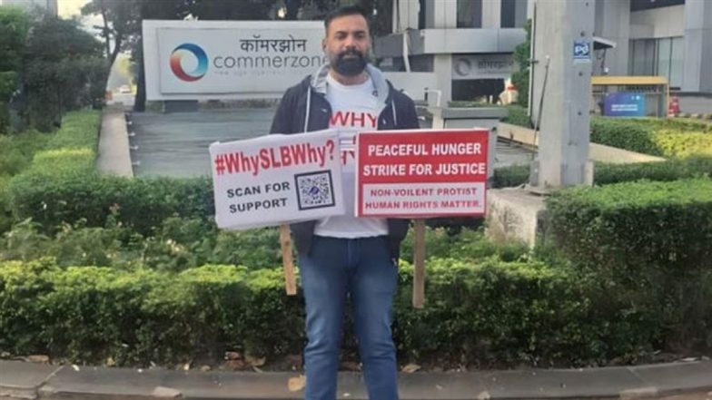 कैंसर मरीज को कंपनी ने नौकरी से निकाला, विरोध में ऑफिस के बाहर भूख हड़ताल पर बैठा शख्स
