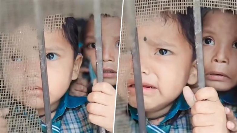Viral Video: क्लासरूम की खिड़की से झांककर घर जाने की गुहार लगाते दिखे छोटे स्कूली बच्चे, भावुक हुए लोग