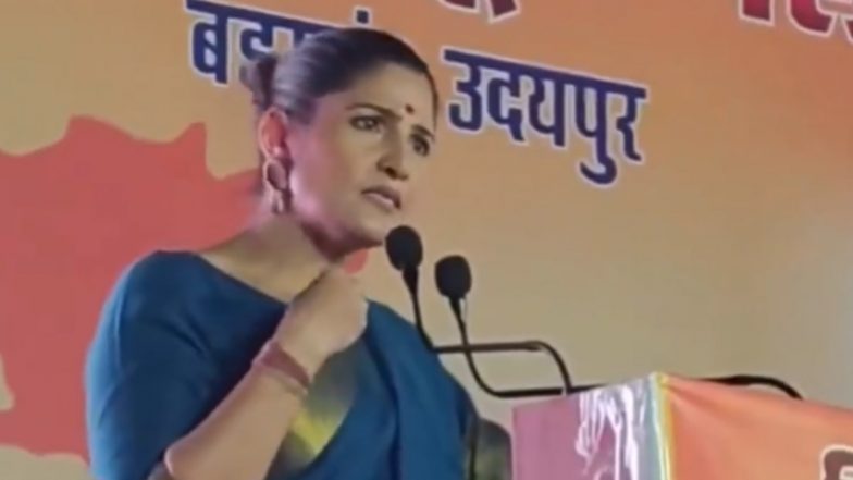 Rubika Liyaqat at Virat Hindu Sammelan: उदयपुर में विराट हिंदू सम्मेलन में नजर आई टीवी पत्रकार रुबिका लियाकत, सोशल मीडिया पर वीडियो वायरल