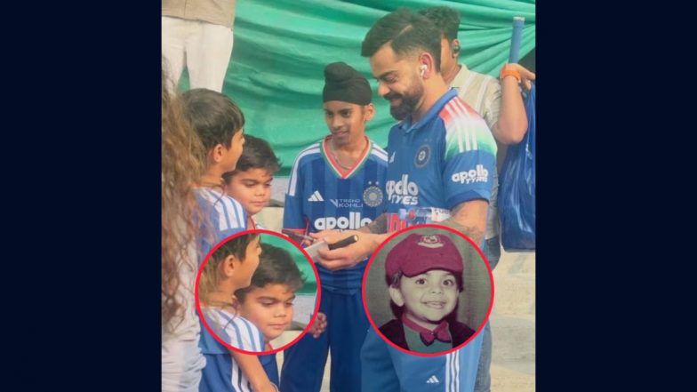Chota Cheeku: वडोदरा में Virat Kohli ने देखा अपना हमशक्ल बच्चा, हैरान होकर रोहित शर्मा से बोले- 'उधर देखो, मेरा डुप्लीकेट बैठा है' (Watch Video)