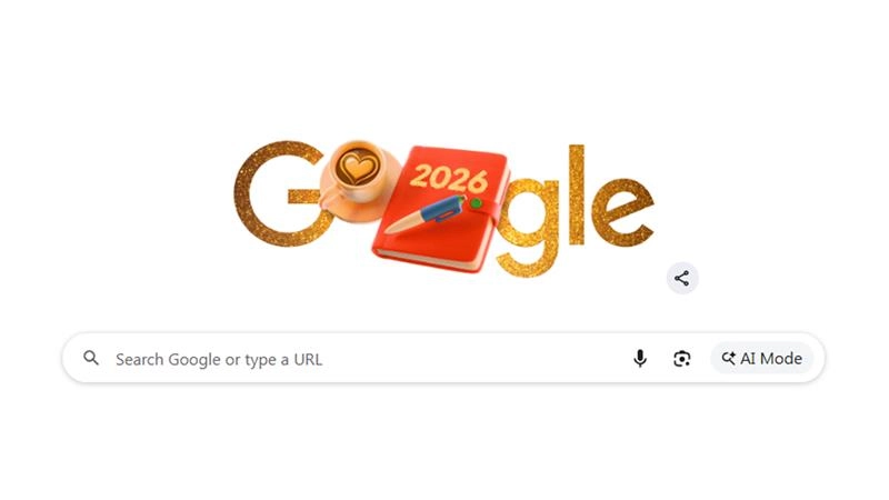 New Year 2026 Google Doodle: नए साल के स्वागत में गूगल ने बनाया खास डूडल, डायरी और कॉफी के साथ दी 'नई शुरुआत' की प्रेरणा