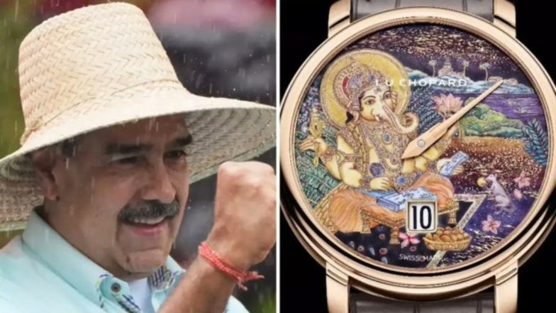 Maduro Ganesha Watch: भगवान गणेश वाली घड़ी पहनकर चर्चा में आए निकोलस मादुरो, सोशल मीडिया पर वायरल हुई फोटो
