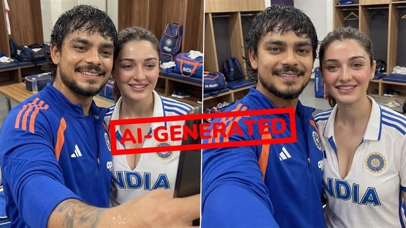 Ishan Kishan and 'Alva Bains' Pics: पाकिस्तान के खिलाफ भारत की T20 वर्ल्ड कप जीत के बाद ड्रेसिंग रूम से ईशान किशन और &lsquo;अल्वा बैंस&rsquo; की तस्वीरें वायरल, जानें वायरल फोटो का सच