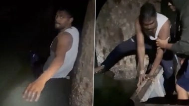 Mumbai Local Train Accident: यात्रा के दौरान मुंबई लोकल ट्रेन से वैतरणा नदी में गिरा यात्री, रेलवे गार्ड और ग्रामीणों की मदद से बची जान, लोगों ने की तारीफ़; VIDEO