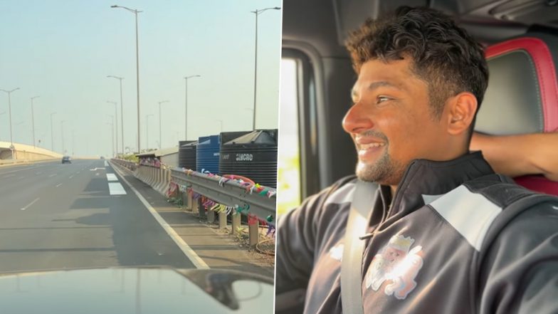 Mumbai Melody Road: सरफराज खान ने मुंबई की नई &lsquo;मेलोडी रोड&rsquo; पर किया ड्राइव, सोशल मीडिया पर साझा किया यादगार पल का VIDEO; सफर के दौरान सुनाई देती है 'जय हो' की धुन
