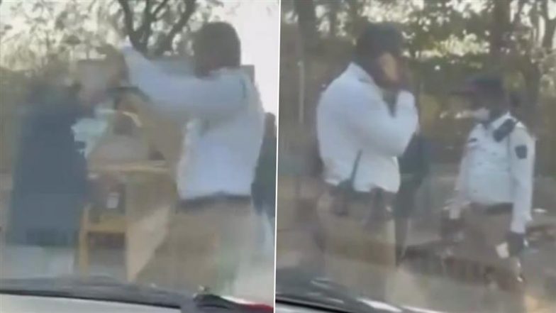 VIDEO: महाराष्ट्र के छत्रपति संभाजीनगर में नशे में धुत व्यक्ति ने पत्नी के साथ मिलकर ड्यूटी पर तैनात ट्रैफिक कॉन्सटेबल से की मारपीट; केस दर्ज