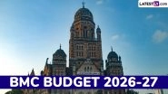 BMC Budget 2026-27 LIVE: देश की सबसे अमीर महानगरपालिका का बजट आज होगा पेश, मुंबईकरों को बड़ी उम्मीदें, जानें क्या होगा खास BMC Budget 2026-27 LIVE: देश की सबसे अमीर महानगरपालिका का बजट आज होगा पेश, मुंबईकरों को बड़ी उम्मीदें, जानें क्या होगा खास