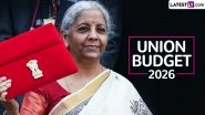 Union Budget 2026 Live Streaming: वित्त मंत्री निर्मला सीतारमण आज लगातार 9वीं बार पेश करेंगी बजट, विकास और निवेश पर रहेगा फोकस; यहां देखें स्पीच लाइव Union Budget 2026 Live Streaming: वित्त मंत्री निर्मला सीतारमण आज लगातार 9वीं बार पेश करेंगी बजट, विकास और निवेश पर रहेगा फोकस; यहां देखें स्पीच लाइव