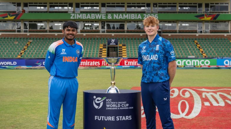 India vs England Live Score Updates, ICC U19 World Cup 2026 Final: फाइनल में वैभव सूर्यवंशी ने इंग्लिश गेंदबाजों को दिखाया दिन में तारे, टीम इंडिया ने इंग्लैंड के सामने रखा 412 रनों का टारगेट; यहां देखें पहली पारी का स्कोरकार्ड