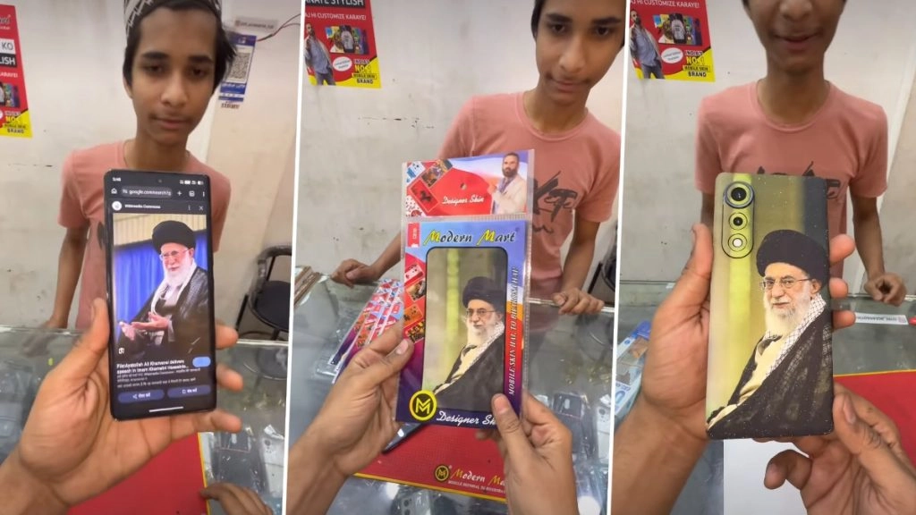 दिल्ली की दुकान में बिक रहे खामेनेई की तस्वीर वाले फोन कवर: सोशल मीडिया पर वीडियो वायरल, इंटरनेट छिड़ी नई बहस