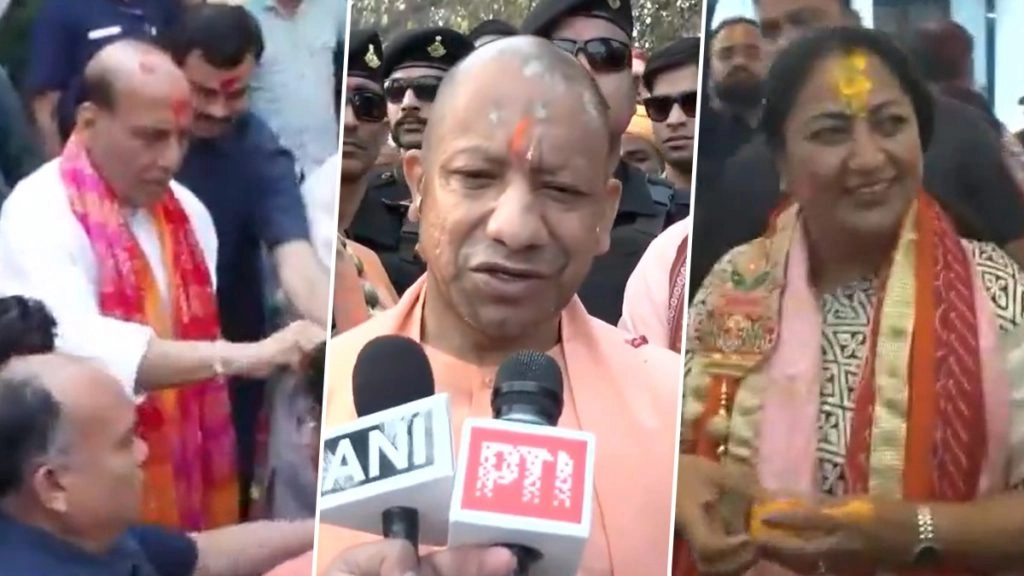 होली को लेकर नेताओं के द्वार पर उमड़ा जनसैलाब, राजनाथ सिंह, योगी आदित्यनाथ, CM रेखा गुप्ता समेत अन्य नेताओं ने जनता के साथ मनाई होली; देखें VIDEOS