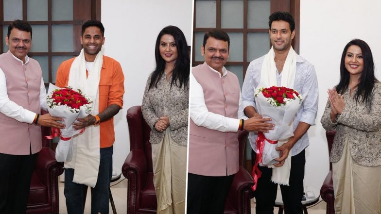T20 World Cup Victory: टी20 वर्ल्ड कप जीत के बाद सीएम फडणवीस ने सूर्यकुमार यादव और शिवम दुबे से की मुलाक़ात, किया सम्मानित, देखें VIDEO