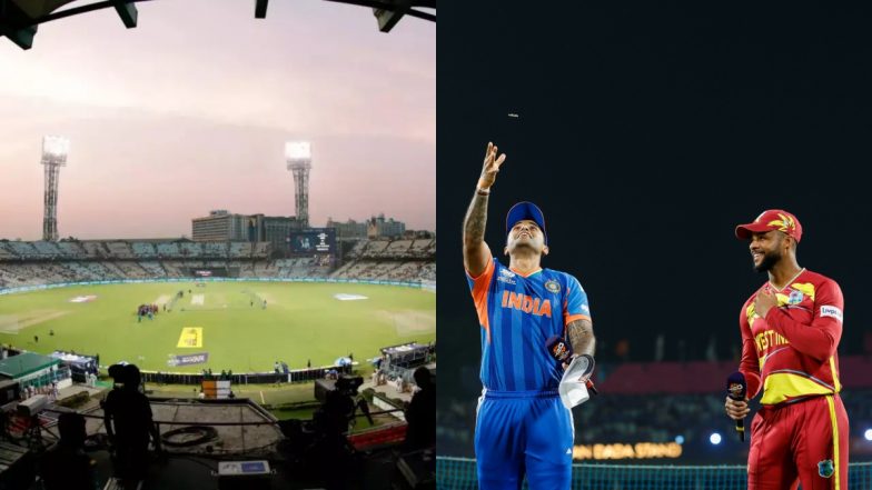 India vs West Indies, 52nd Match Live Toss And Scorecard: कोलकाता में टीम इंडिया के कप्तान सूर्यकुमार यादव ने जीता टॉस, पहले गेंदबाजी करने का किया फैसला; यहां देखें दोनों टीमों की प्लेइंग इलेवन और लाइव स्कोरकार्ड