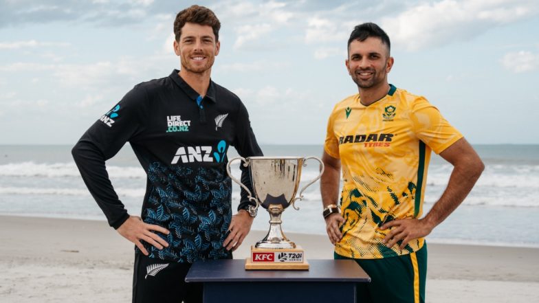 New Zealand vs South Africa, 4th T20I Match Video Highlights: वेलिंगटन में दक्षिण अफ्रीका ने न्यूजीलैंड को 19 रनों से हराकर सीरीज में की वापसी, गेराल्ड कोएत्ज़ी ने चटकाए 3 विकेट; यहां देखें NZ बनाम SA मैच का पूरा हाइलाइट्स