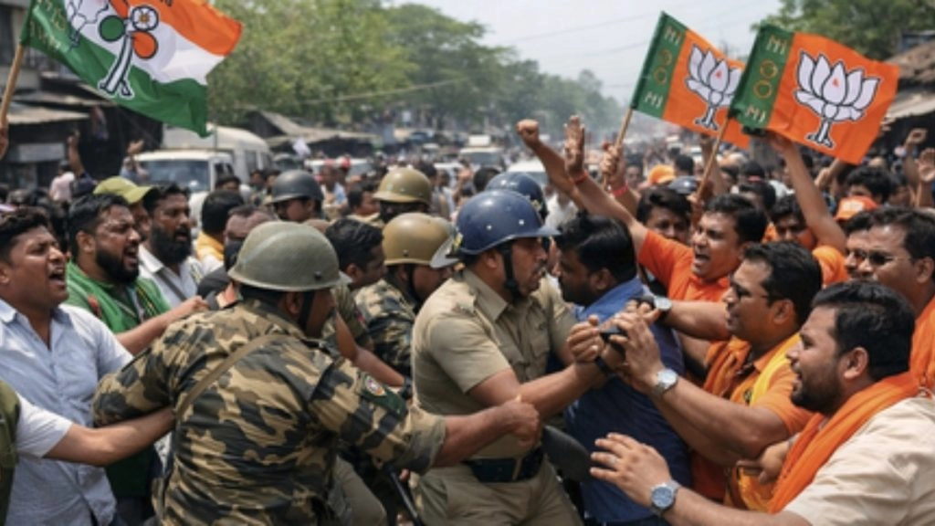 पश्चिम बंगाल के दक्षिण 24 परगना जिले के बसंती इलाके में विधानसभा चुनाव प्रचार के दौरान हिंसक झड़प का मामला सामने आया है