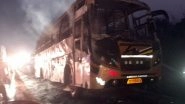 Telangana Bus Fire:  तेलंगाना के मेडक में चलती प्राइवेट बस में लगी आग, ड्राइवर और सहायक बाल-बाल बचे