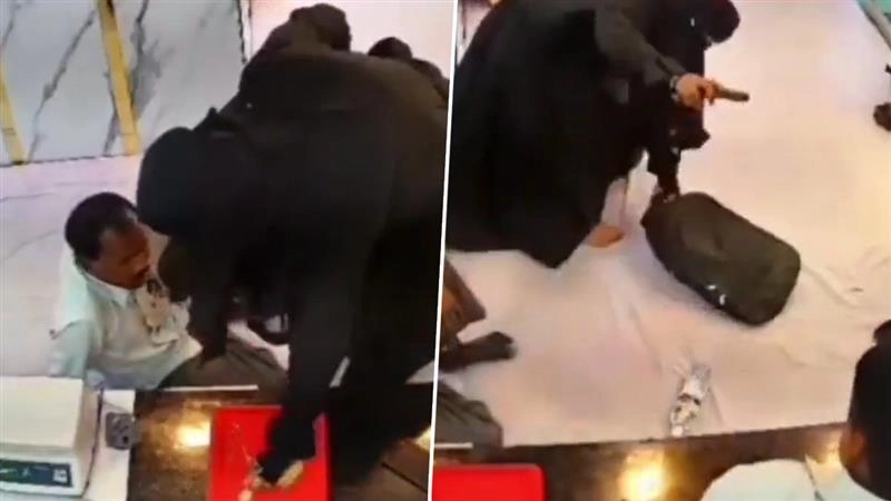 अयोध्या में दिनदहाड़े सनसनीखेज लूट: बुर्का पहनकर आई महिला ने गनपॉइंट पर ज्वैलरी शॉप को लूटा, CCTV वीडियो वायरल