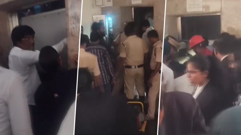 Vijayawada Court News: विजयवाड़ा में बड़ा हादसा टला, बिजली गुल होने से कोर्ट की लिफ्ट में 40 मिनट तक फंसे 6 वकील; कड़ी मशक्कत के बाद सभी रेस्क्यू; VIDEO