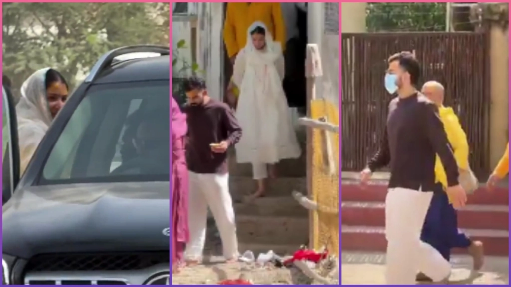 भक्ति में लीन विराट-अनुष्का: वृंदावन में प्रेमानंद जी महाराज के सत्संग में जमीन पर बैठे नजर आए 'विरुष्का'