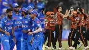 MI vs SRH Stats In IPL: आईपीएल इतिहास में एक दूसरे के खिलाफ कुछ ऐसा रहा हैं मुंबई इंडियंस बनाम सनराइजर्स हैदराबाद का प्रदर्शन, यहां देखें दोनों टीमों के आकंड़ें