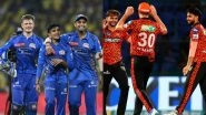MI vs SRH, IPL 2026 41st Match Live Score Update: वानखेड़े स्टेडियम में मुंबई इंडियंस बनाम सनराइजर्स हैदराबाद के बीच खेला जा रहा हैं रोमांचक मुकाबला, यहां देखें मैच का लाइव स्कोर अपडेट