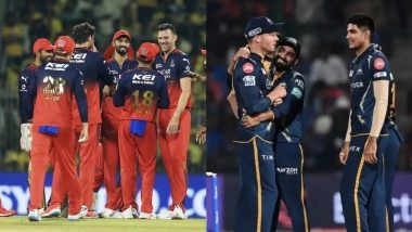RCB vs GT, IPL 2026 34th Match Winner Prediction: एम चिन्नास्वामी स्टेडियम में आज रॉयल चैलेंजर्स बेंगलुरु और गुजरात टाइटंस के बीच खेला जाएगा रोमांचक मुकाबला, मैच से पहले जानें कौनसी टीम मार सकती हैं बाजी