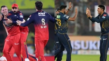 RCB vs GT, IPL 2026 34th Match Preview: चिन्नास्वामी स्टेडियम में आज रॉयल चैलेंजर्स बेंगलुरु बनाम गुजरात टाइटंस के बीच होगा रोमांचक मुकाबला, मैच से पहले जानें हेड टू हेड, पिच रिपोर्ट समेत सारे डिटेल्स