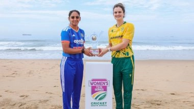 RSAW vs INDW, 1st T20I Match Live Score Update: किंग्समीड में दक्षिण अफ्रीका महिला बनाम भारत महिला के बीच खेला जा रहा है पहला टी20 मुकाबला, यहां देखें मैच का लाइव स्कोर अपडेट