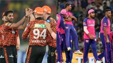 RR vs SRH, IPL 2026 36th Match Winner Prediction: सवाई मानसिंह स्टेडियम में आज राजस्थान रॉयल्स और सनराइजर्स हैदराबाद के बीच खेला जाएगा रोमांचक मुकाबला, मैच से पहले जानें कौनसी टीम मार सकती हैं बाजी