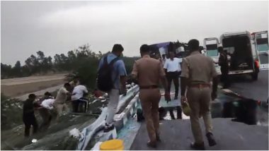 Agra-Lucknow Expressway Accident: आगरा-लखनऊ एक्सप्रेसवे पर भीषण सड़क हादसा, दिल्ली से बिहार जा रही बस अनियंत्रित होकर पलटी, 6 की दर्दनाक मौत; VIDEO