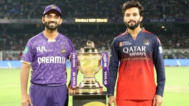 RCB vs KKR, IPL 2026 57th Match Live Score Update: शहीद वीर नारायण सिंह अंतरराष्ट्रीय स्टेडियम में रॉयल चैलेंजर्स बेंगलुरु बनाम कोलकाता नाइट राइडर्स के बीच खेला जा रहा हैं रोमांचक मुकाबला, यहां देखें मैच का लाइव स्कोर अपडेट