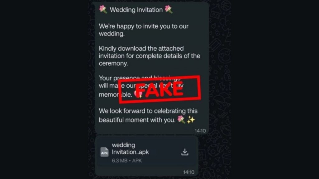 शादी के न्योते का स्कैम: WhatsApp पर नकली न्योते भेजकर बेंगलुरु के लोगों को खतरनाक APK फ़ाइलों से बनाया जा रहा निशाना