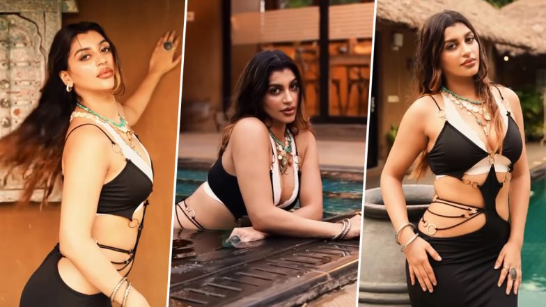 Yashika Aannand: यशिका आनंद का ब्लैक आउटफिट में फोटोशूट वायरल; सोशल मीडिया पर चर्चा का विषय बनीं अभिनेत्री (Watch Video)
