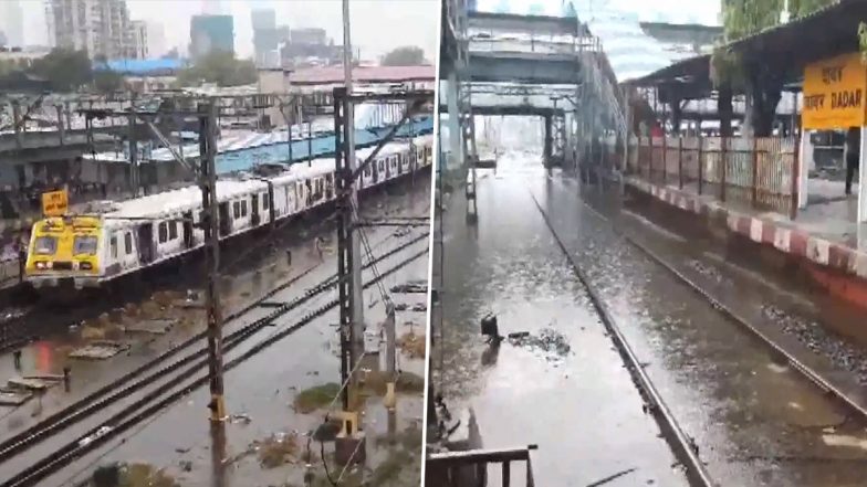 Mumbai Rains: मुंबई में भारी बारिश से दादर स्टेशन के रेलवे ट्रैक जलमग्न, पिछले 24 घंटे में 300 मिमी से अधिक बारिश दर्ज