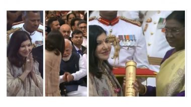 Padma Bhushan 2026: पद्म भूषण लेने पहुंचीं सिंगर अलका याग्निक की सेहत देख फैंस हुए चिंतित, पीएम मोदी के छुए पैर; भावुक पोस्ट लिखकर दिया हेल्थ अपडेट (Watch Video)